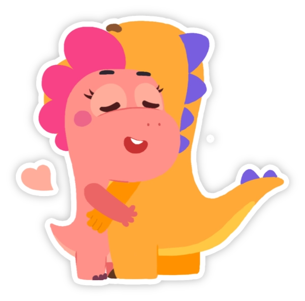 sticker ôm nhau tình cảm