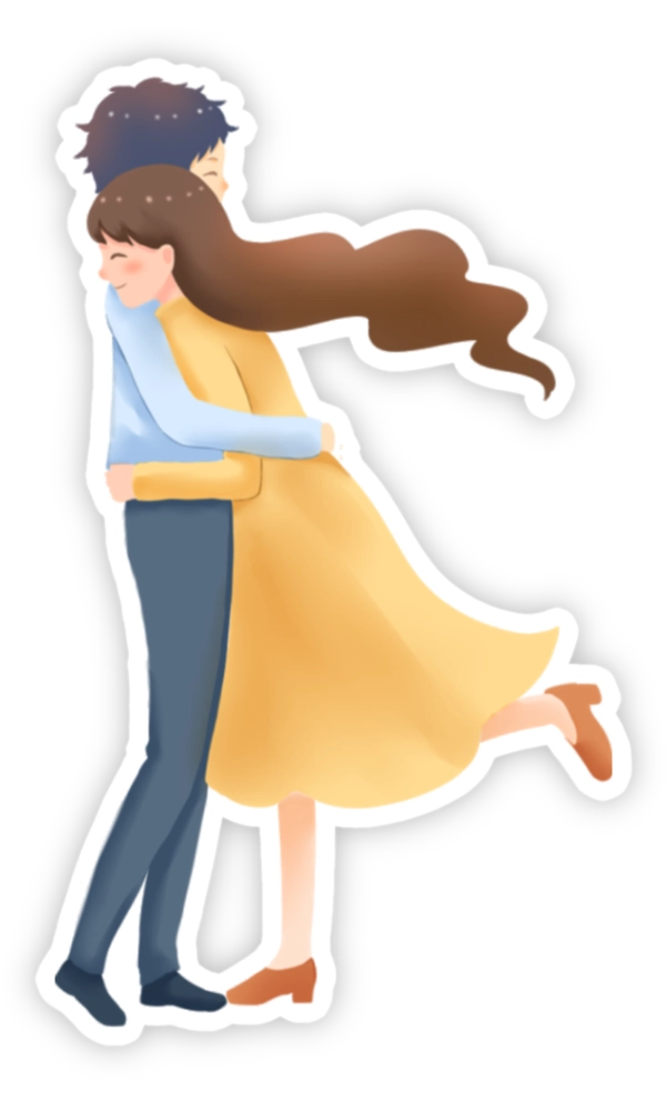 sticker ôm người yêu
