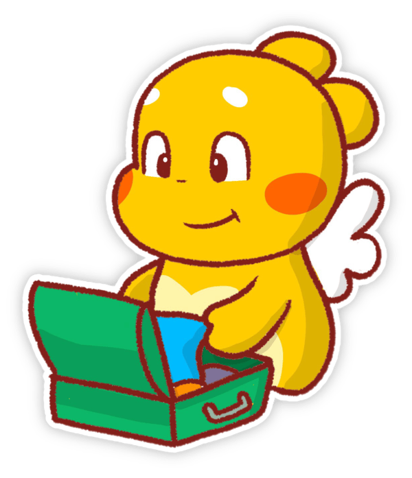 sticker cặp dễ thương qoobee agapi 