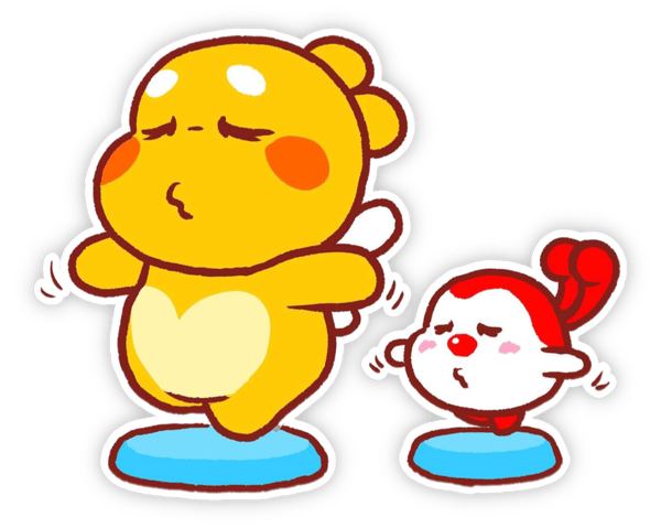 hình dán sticker cặp agapi và qoobee 