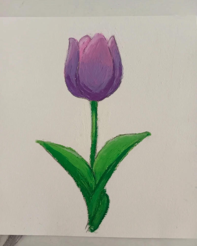 Tranh hoa tulip khoe sắc thắm giữa vườn xuân rực rỡ