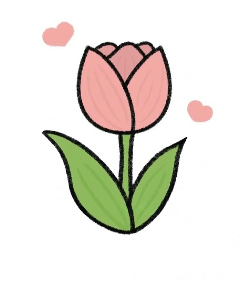 Tranh sơn dầu hoa tulip cánh dày màu sắc sống động