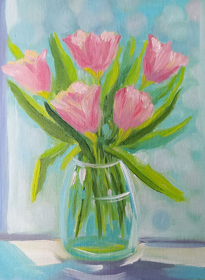 Tranh tĩnh vật chủ đề hoa tulip