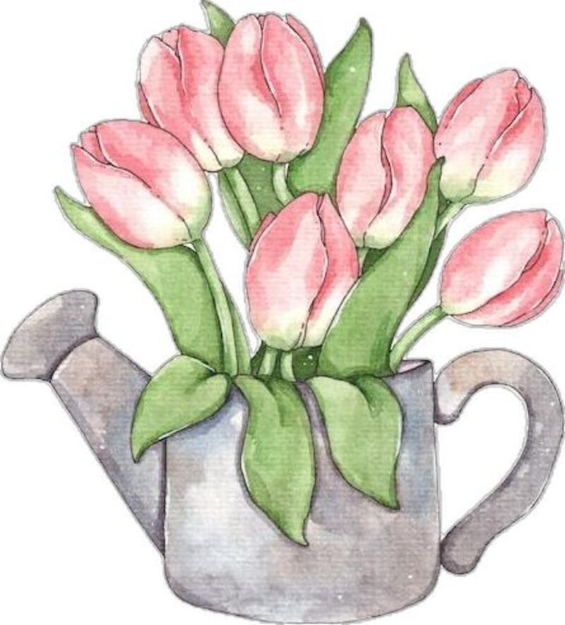 Tranh tĩnh vật hoa tulip cổ điển châu Âu