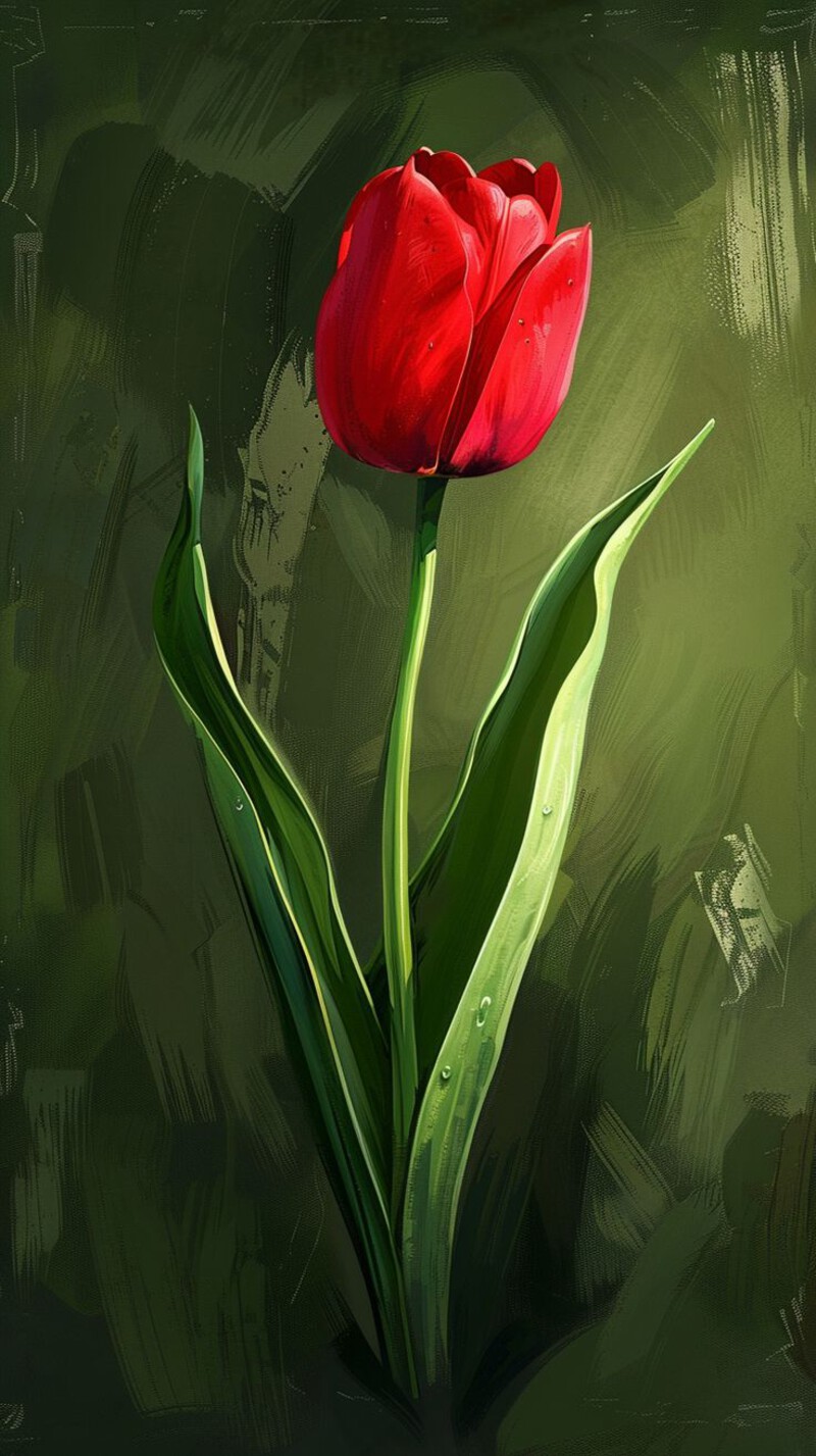 Tranh tĩnh vật với các bông hoa tulip