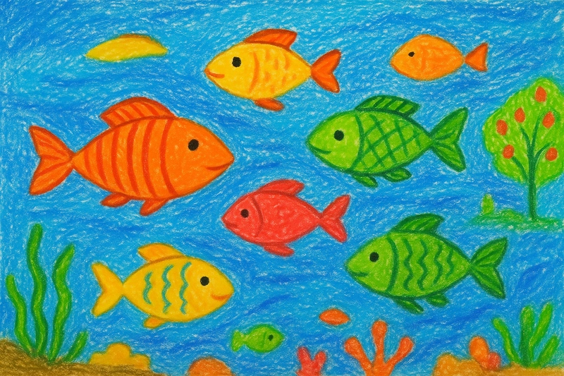 Tranh vẽ con cá dễ nhất