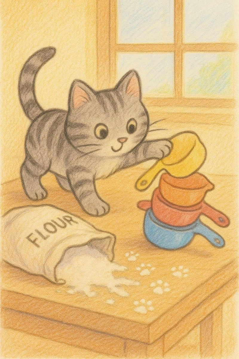 Tranh vẽ con mèo nghịch ngợm