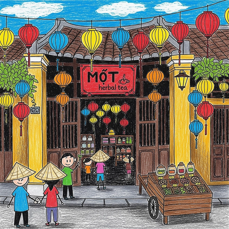 Tranh vẽ quán Mót Hội An