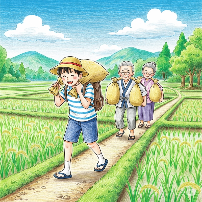 Vẽ người nông dân gặt lúa