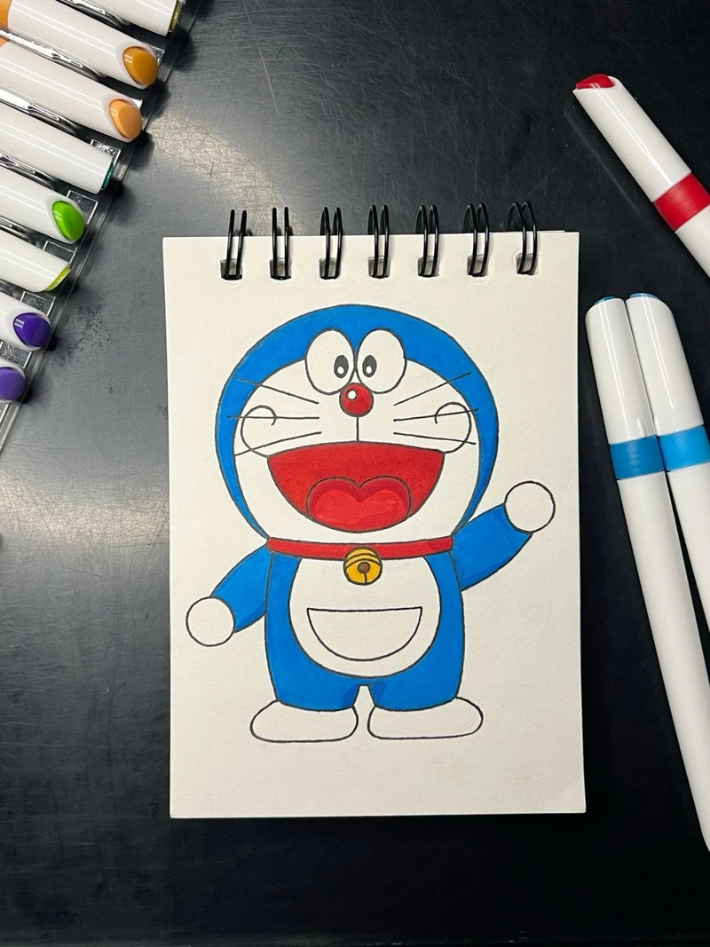 Vẽ tranh doraemon cute