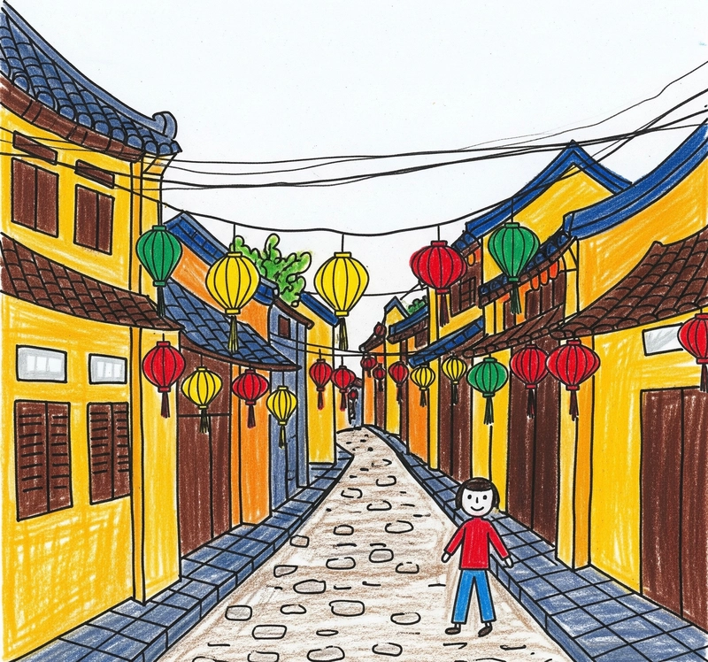 Vẽ tranh hội an cực dễ