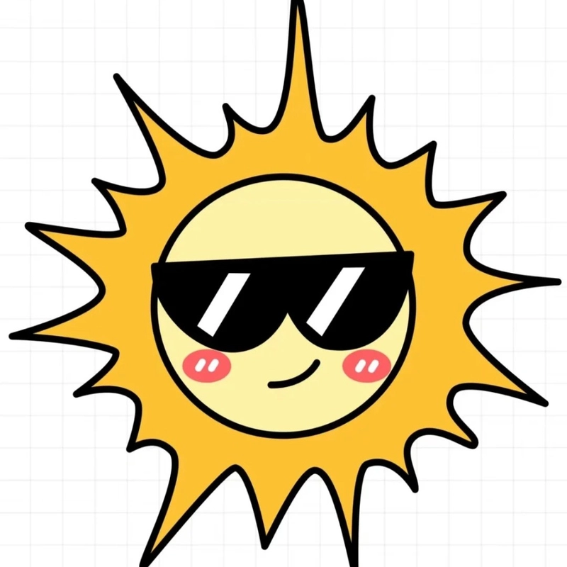 Vẽ tranh ông mặt trời đeo kính râm đen cực ngầu