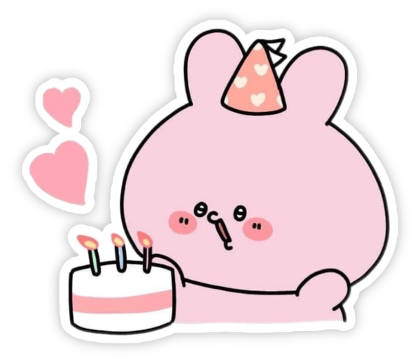 ảnh con thỏ trắng cute sticker