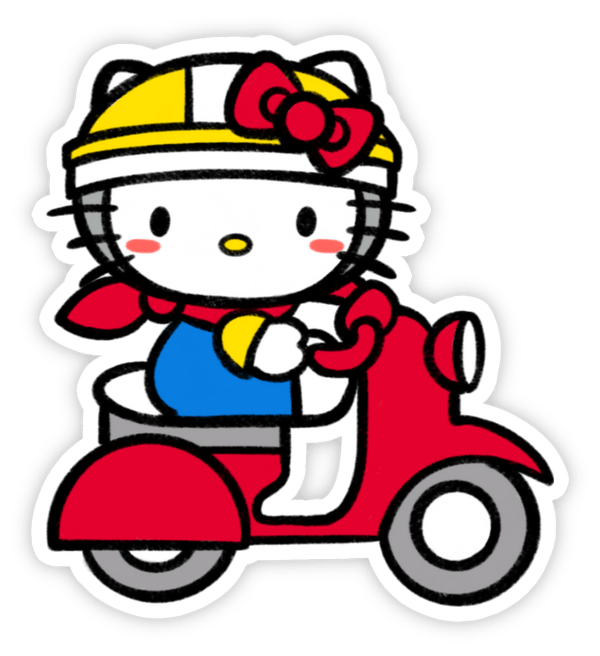 ảnh nhãn dán hello kitty