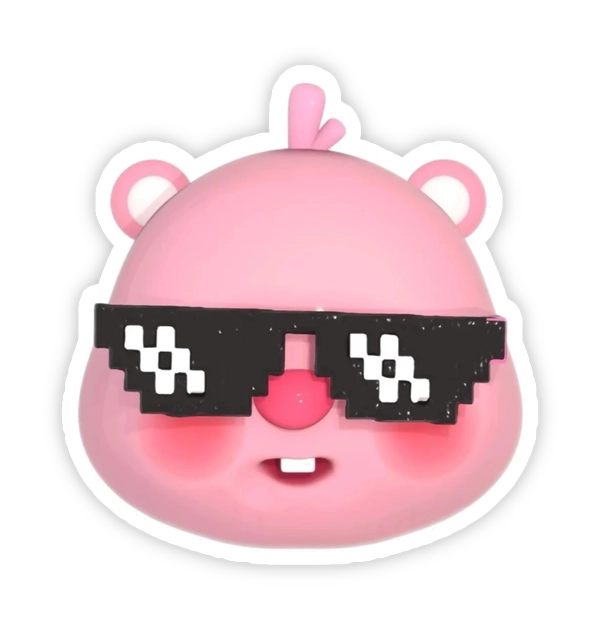 ảnh sticker Loopy cute đáng yêu nhất của hải ly hồng