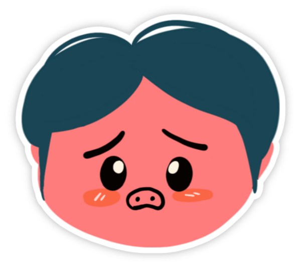 ảnh sticker biểu cảm buồn chán