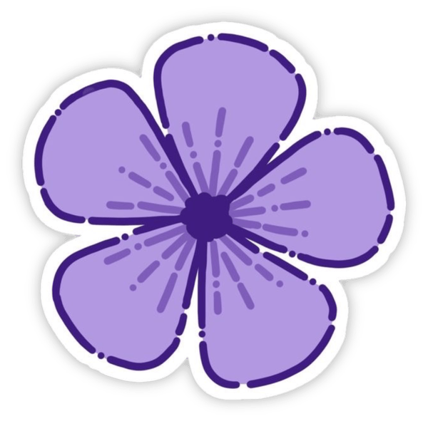 ảnh sticker màu tím kute đáng yêu