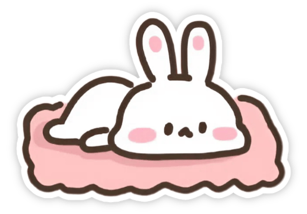 ảnh sticker thỏ cute dễ thương
