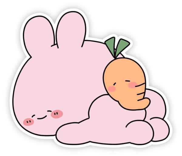 ảnh sticker thỏ cute