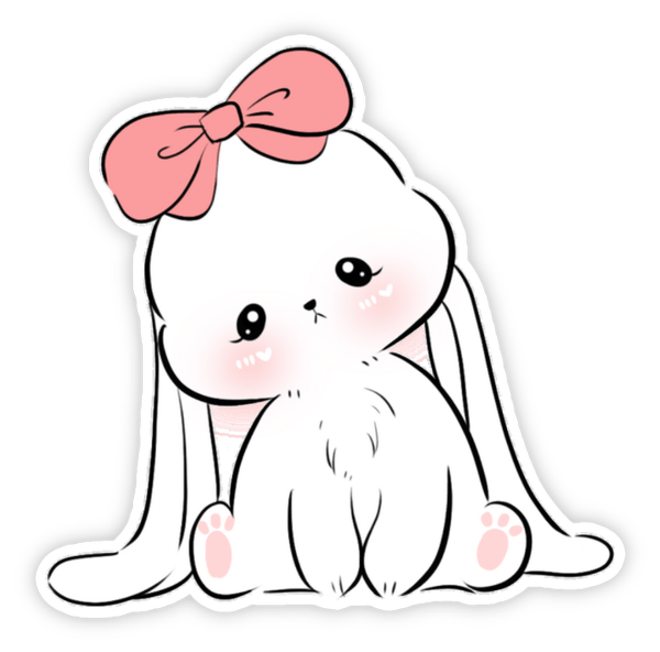 ảnh sticker thỏ dí nhau