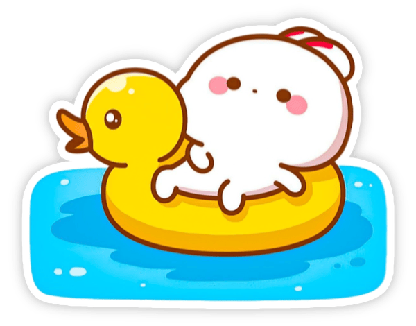 ảnh thỏ banh háng sticker hài hước