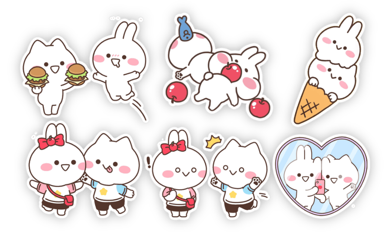 mimi neko sticker cute ngộ nghĩnh 