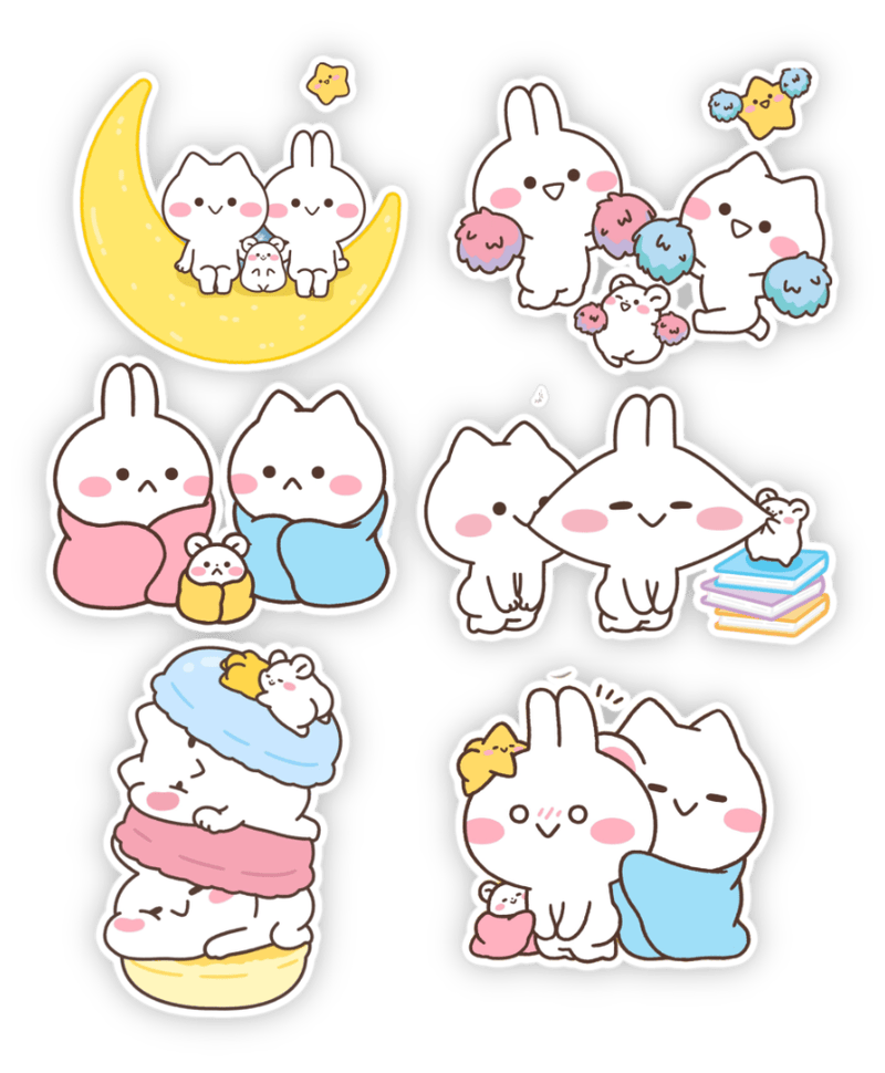 hình dán mimi neko siêu đáng yêu 