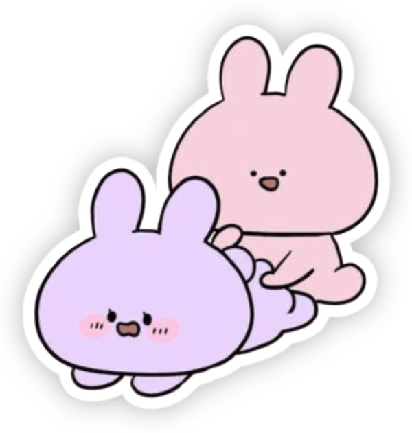 bộ sticker thỏ cute đẹp