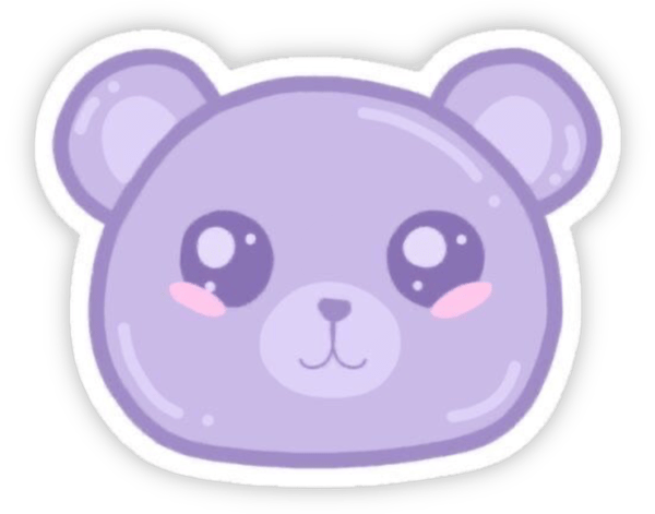 bộ sưu tập sticker màu tím hot trend