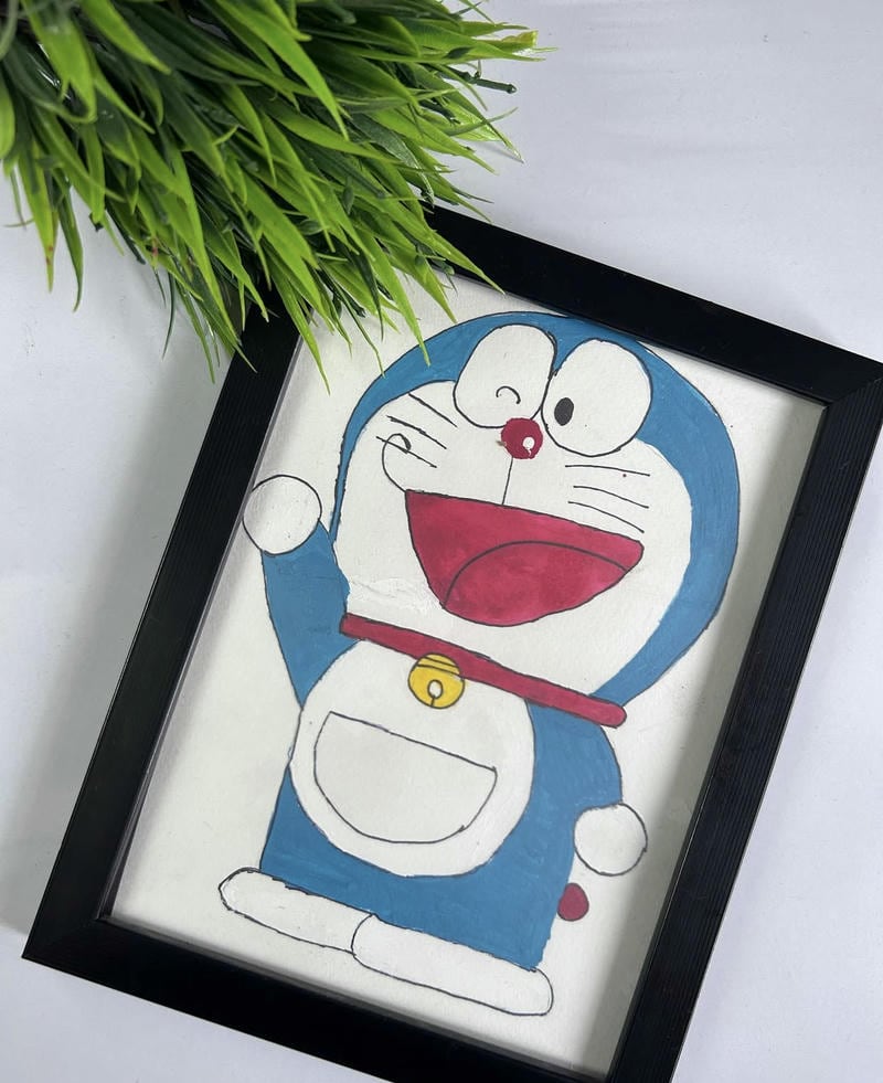 bức tranh doremon cute đơn giản