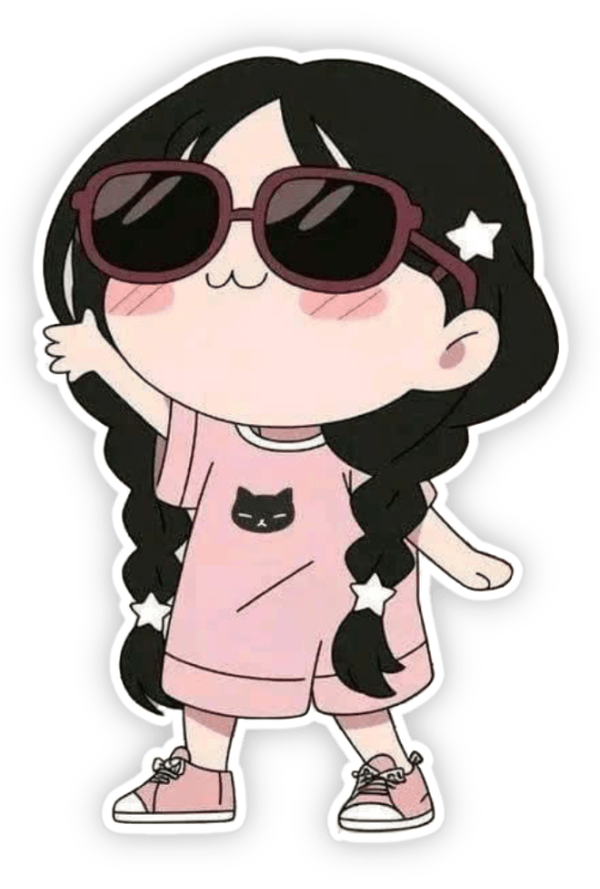 cute girl sticker