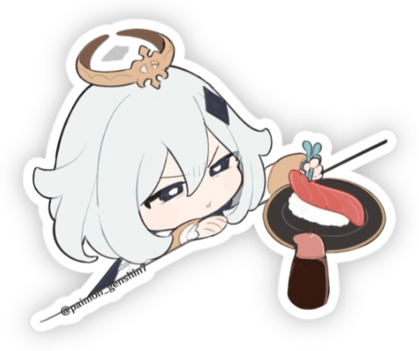 genshin impact sticker paimon