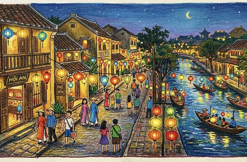 hình ảnh phố cổ Hội An rực rỡ sắc đèn lồng