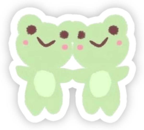 hình dán xanh lá dễ thương