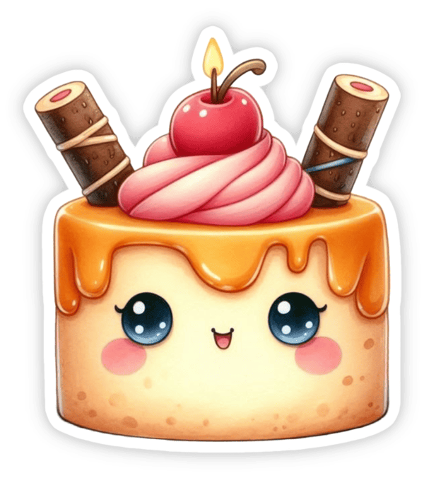 hình sticker bánh ngọt cute