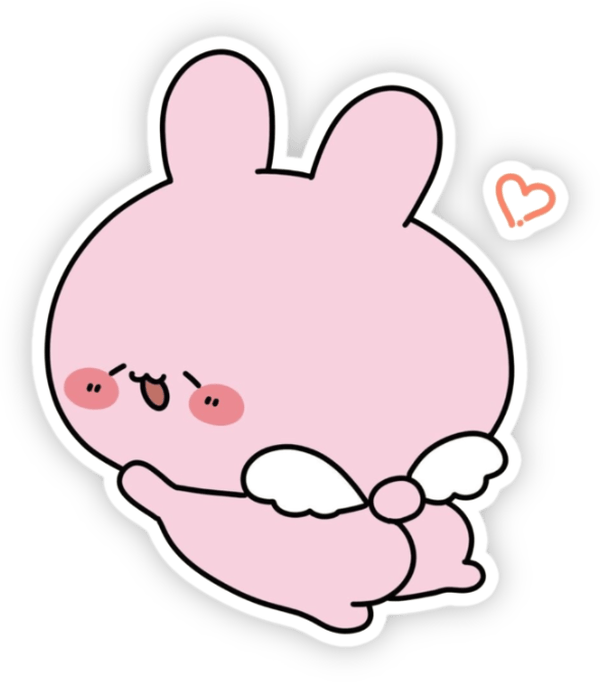 hình sticker thỏ dễ thương