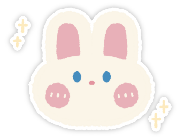 hình thỏ banh chem chép sticker