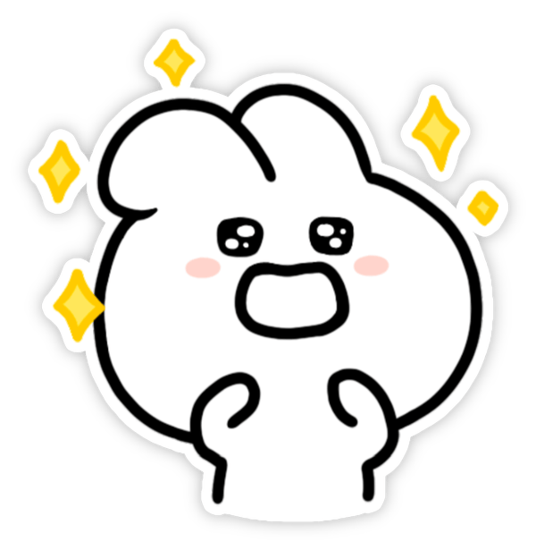 hình thỏ chibi cute sticker