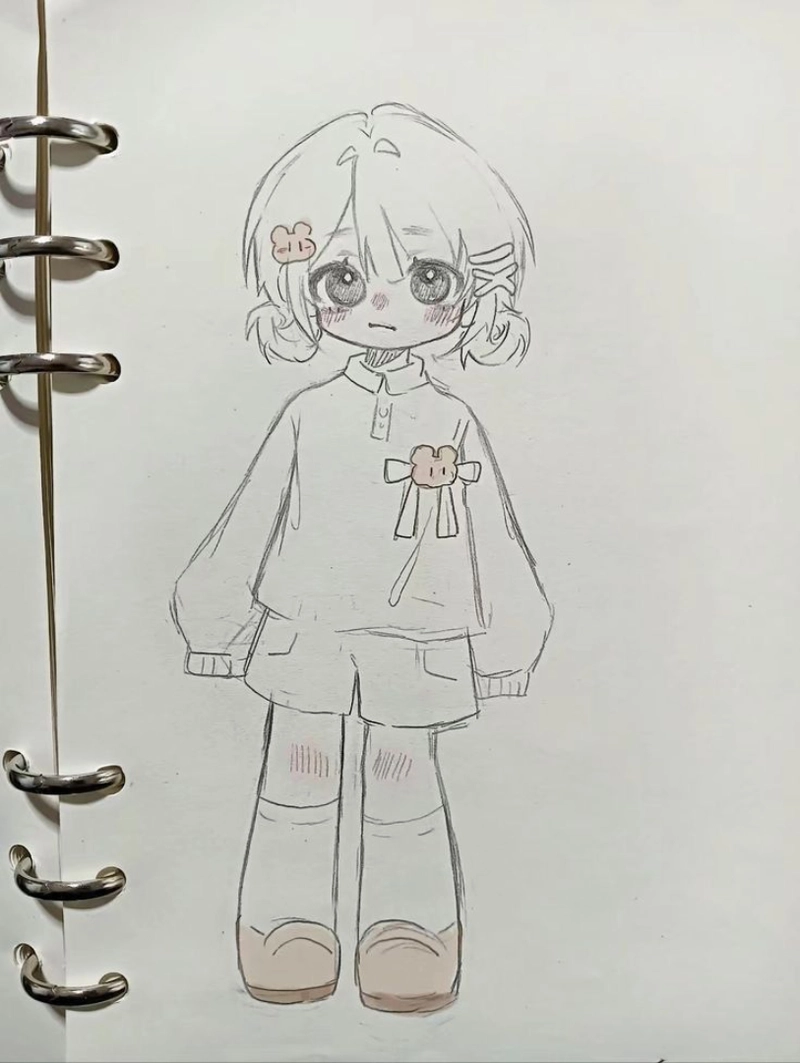 hình vẽ anime cute dễ vẽ