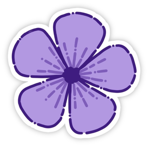 hình vẽ sticker màu tím dễ dàng cho bé