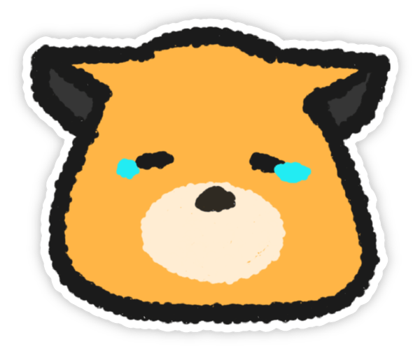 icon sticker buồn chán