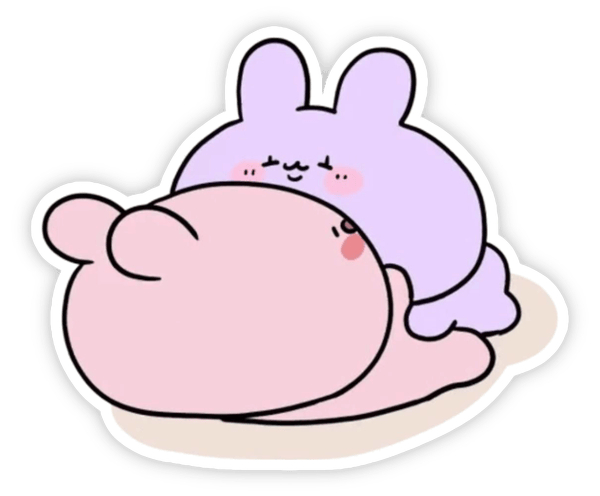 icon thỏ trắng dạng sticker