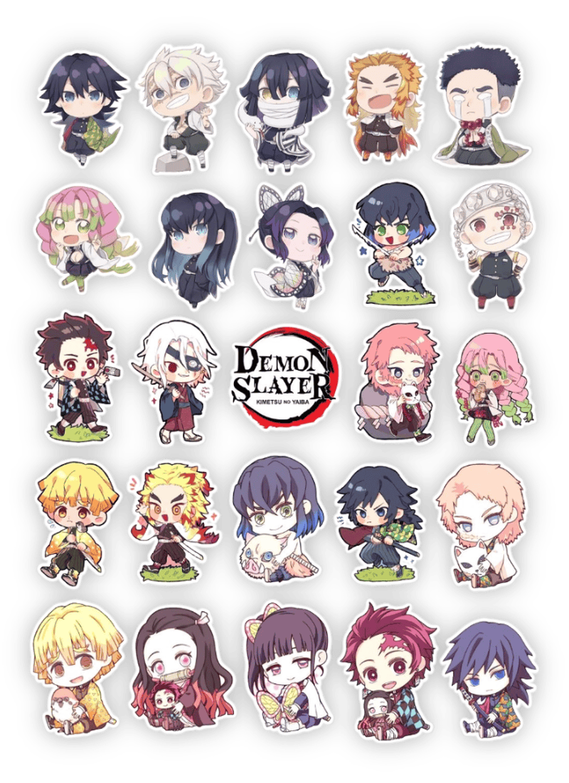 kimetsu no yaiba sticker dễ thương