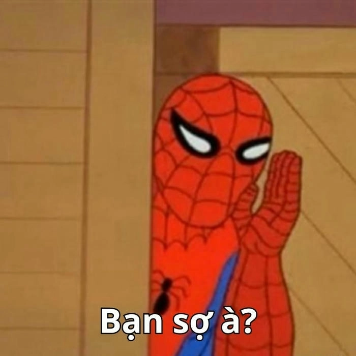 meme bạn sợ à người nhện