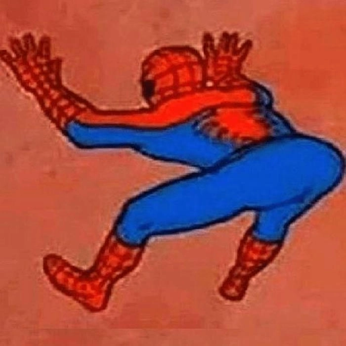 meme người nhện bám tường