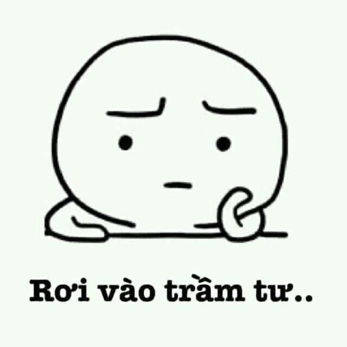 meme suy nghĩ rơi vào trầm tư