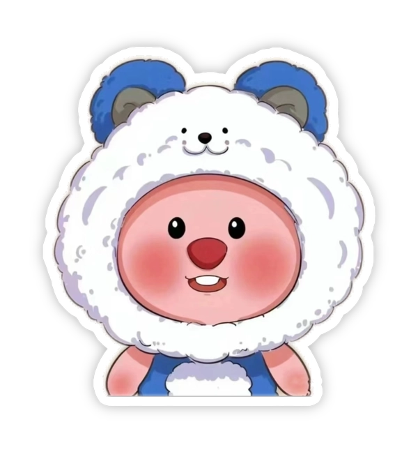 nhãn dán Loopy dễ thương với biểu cảm siêu ngộ nghĩnh