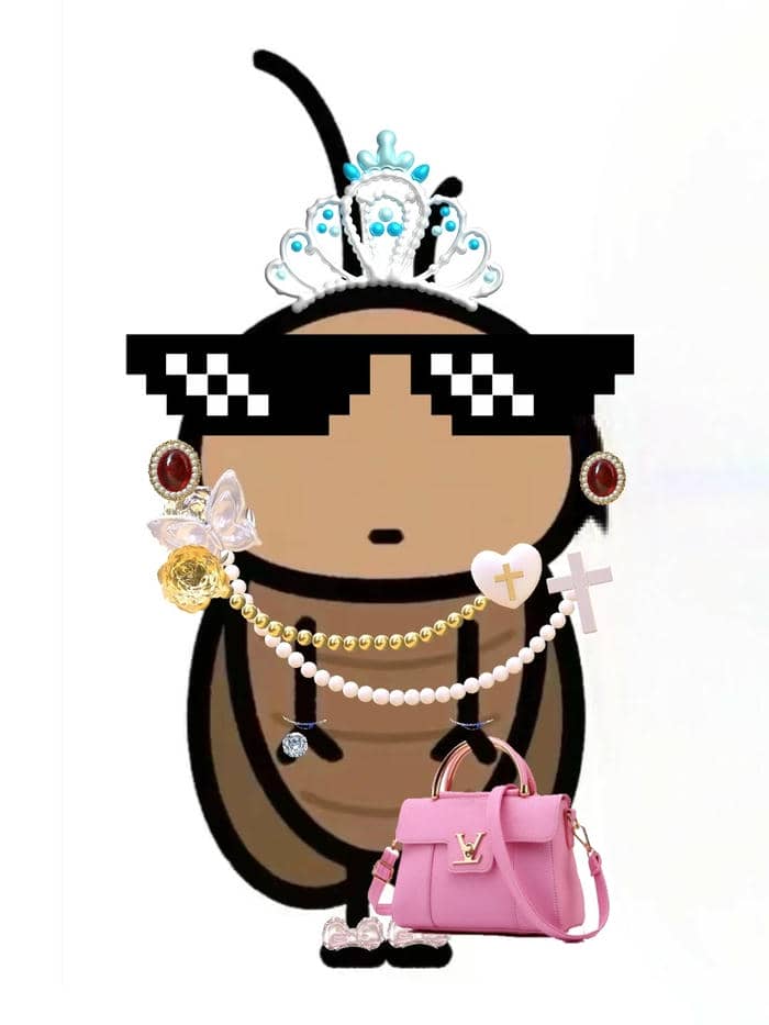 nhãn dán con gián dễ thương