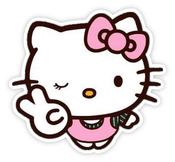 nhãn dán hello kitty cute