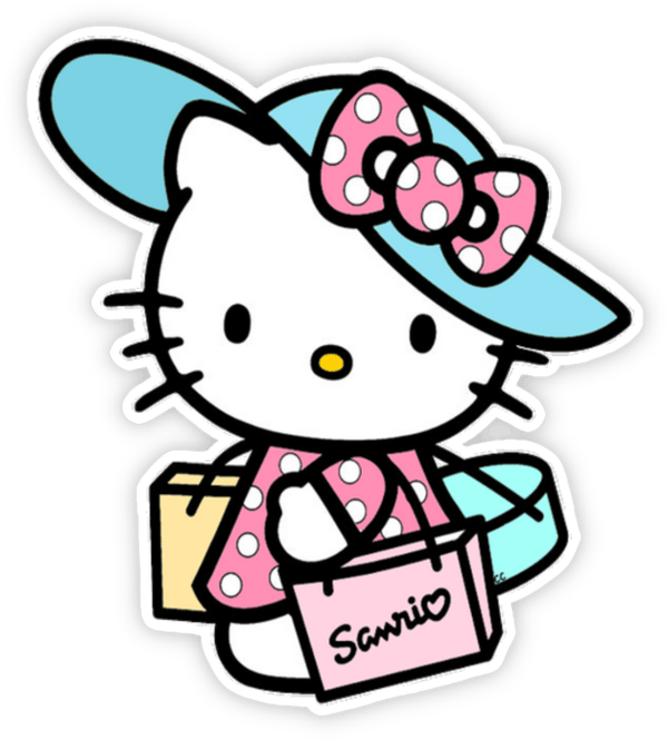 nhãn dán hello kitty dễ thương